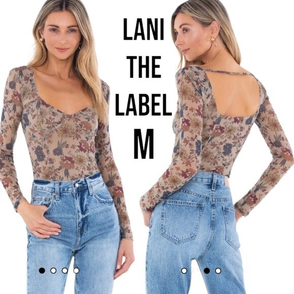 Tops - LANI THE LABEL ALICE FLORAL BODYSUIT - M